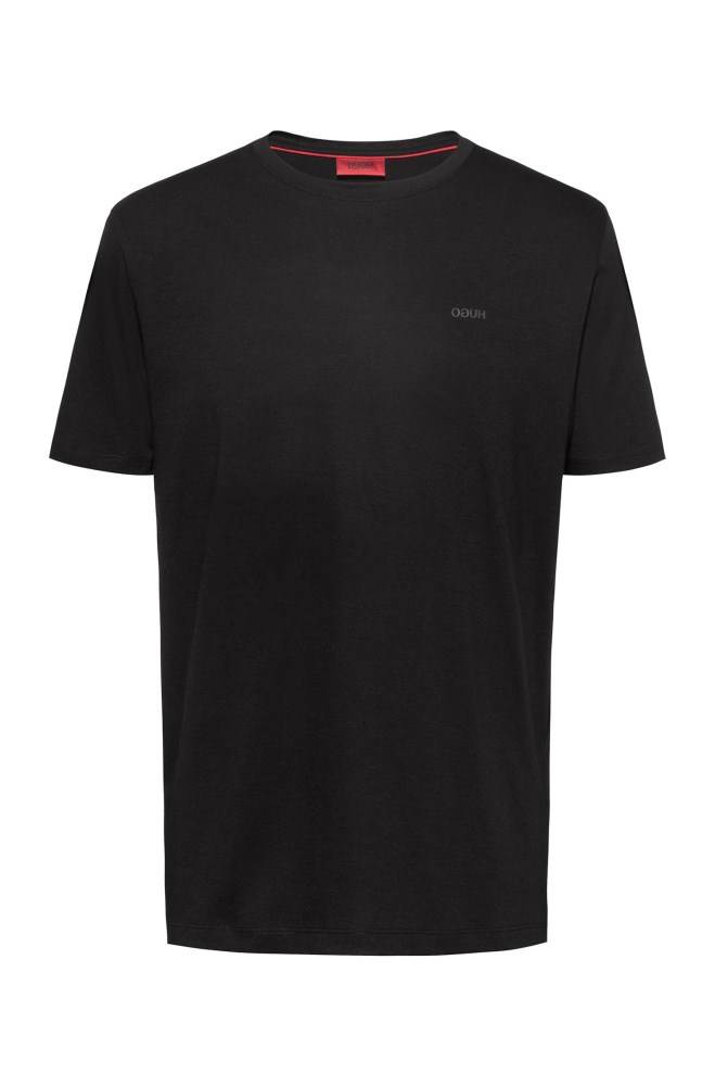 Hugo Boss Bomull-jersey T-shirt Svarte | KsBoIzBB