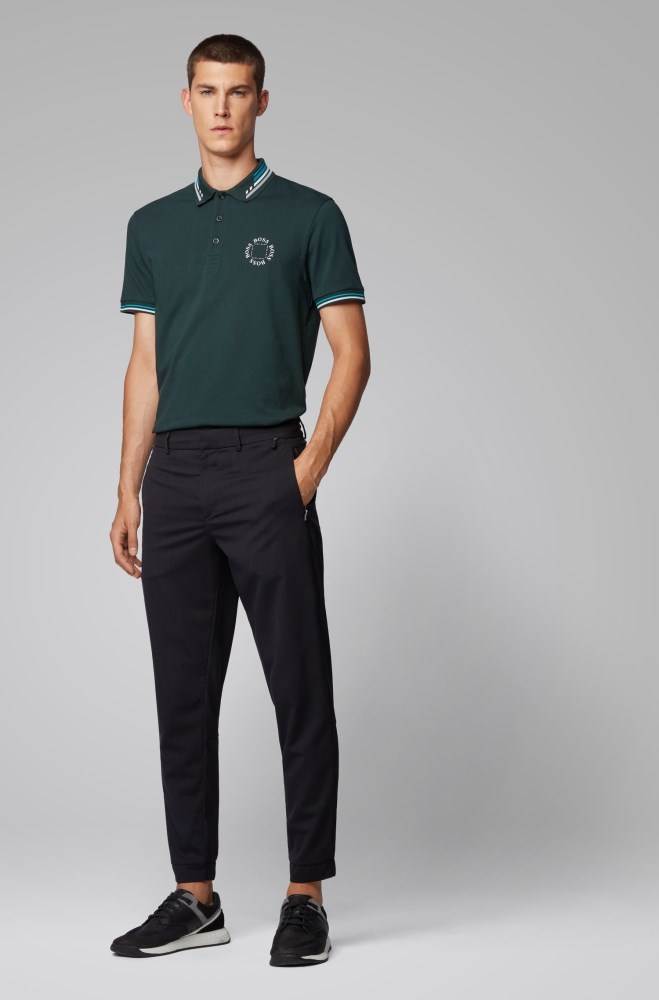 Hugo Boss Bomull-piqué polo shirt Mørke Grønn | 5Yf0NEKh