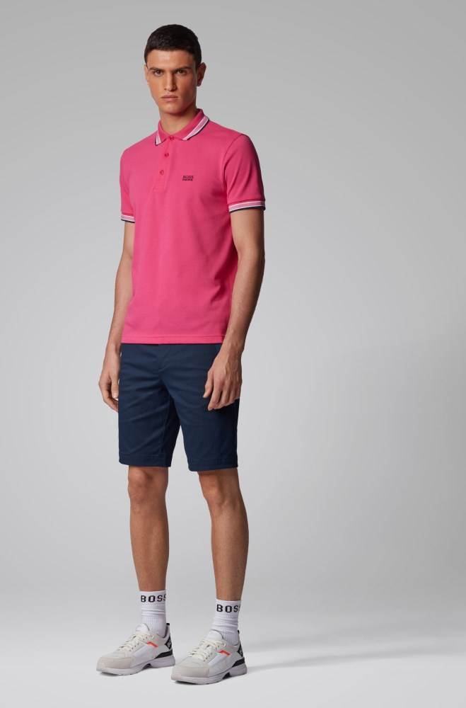 Hugo Boss Bomull-piqué polo shirt Rosa | CIyaK7Zj