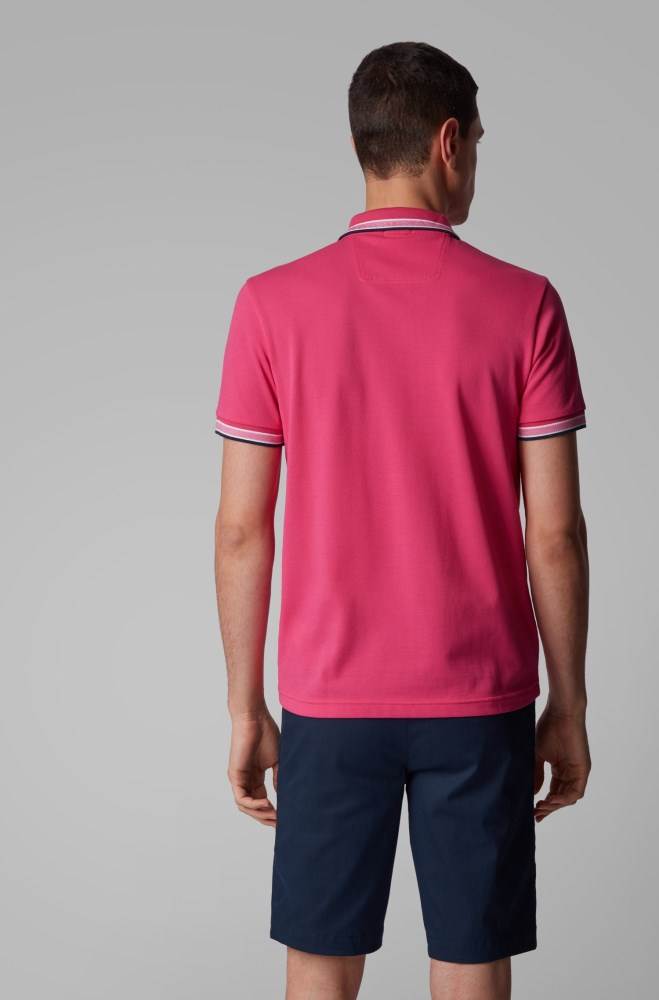 Hugo Boss Bomull-piqué polo shirt Rosa | CIyaK7Zj