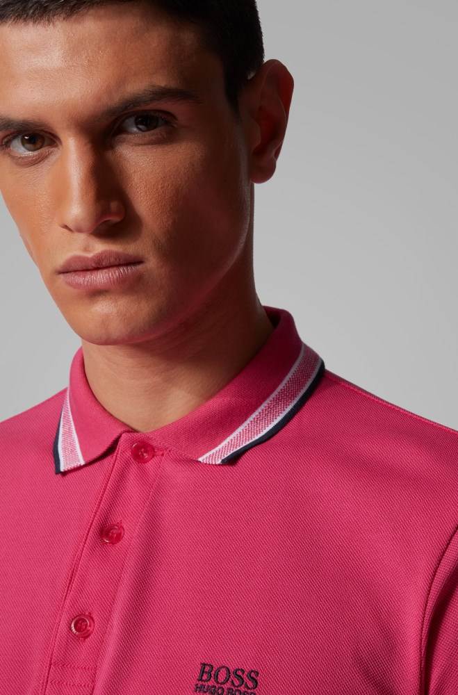 Hugo Boss Bomull-piqué polo shirt Rosa | CIyaK7Zj