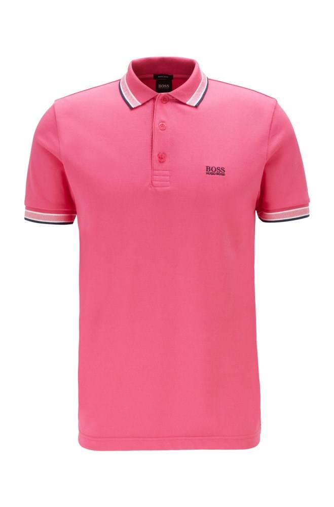 Hugo Boss Bomull-piqué polo shirt Rosa | CIyaK7Zj