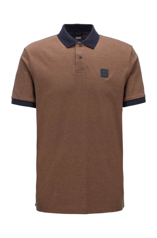 Hugo Boss Bomull-piqué polo shirt Khaki | NeCHuId0