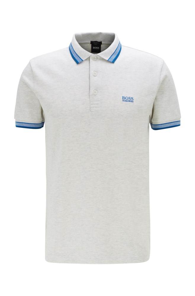 Hugo Boss Bomull-piqué polo shirt Lyse Grå | vMduaidJ