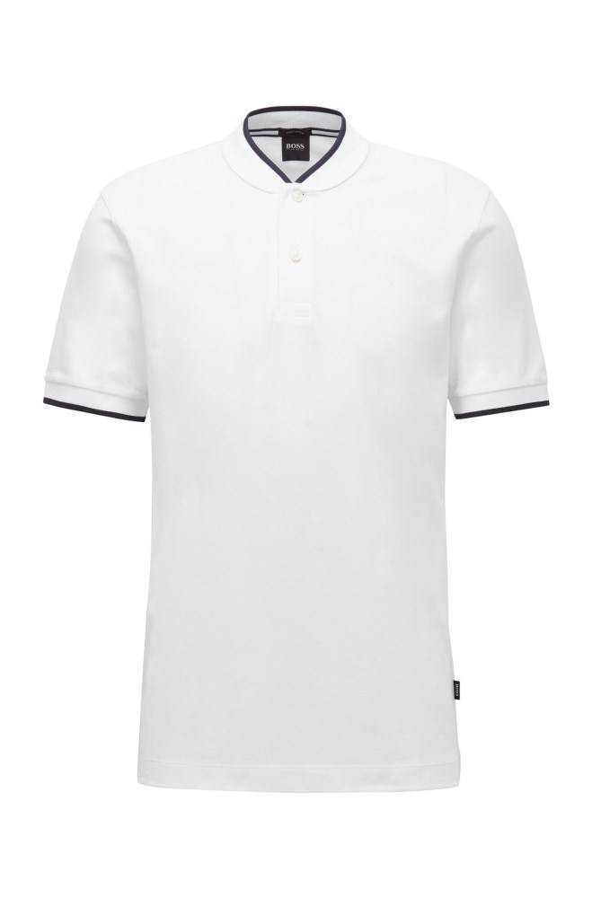 Hugo Boss Bomull-piqué polo shirt Hvite | zWiKsIY7