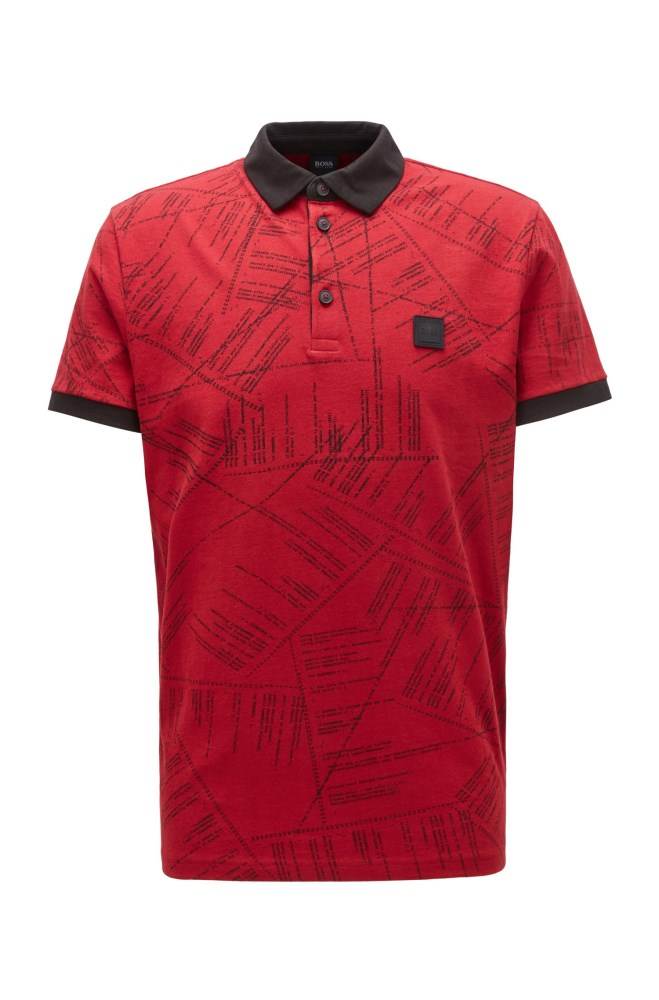 Hugo Boss Bomull polo shirt Rød | TTCFYjL8