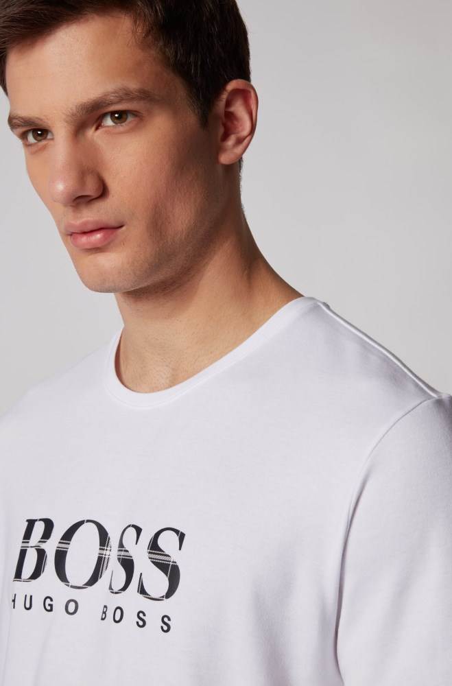 Hugo Boss Bomull pyjama set Lyse Blå | AxXxLmqV