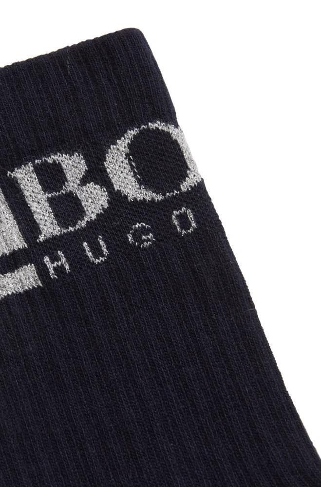 Hugo Boss Bomull-rich quarter-length socks Mørke Blå | K7vndtyt