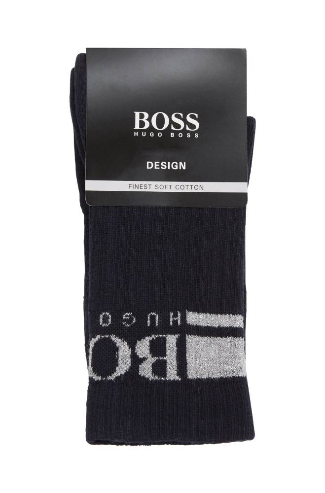 Hugo Boss Bomull-rich quarter-length socks Mørke Blå | K7vndtyt