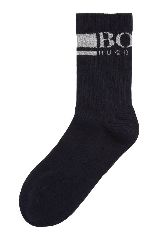 Hugo Boss Bomull-rich quarter-length socks Mørke Blå | K7vndtyt