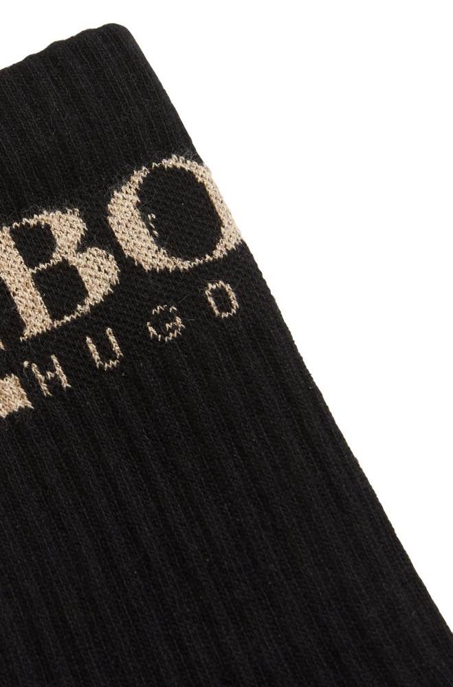 Hugo Boss Bomull-rich quarter-length socks Svarte | VdCnfvg8