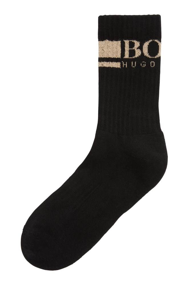 Hugo Boss Bomull-rich quarter-length socks Svarte | VdCnfvg8