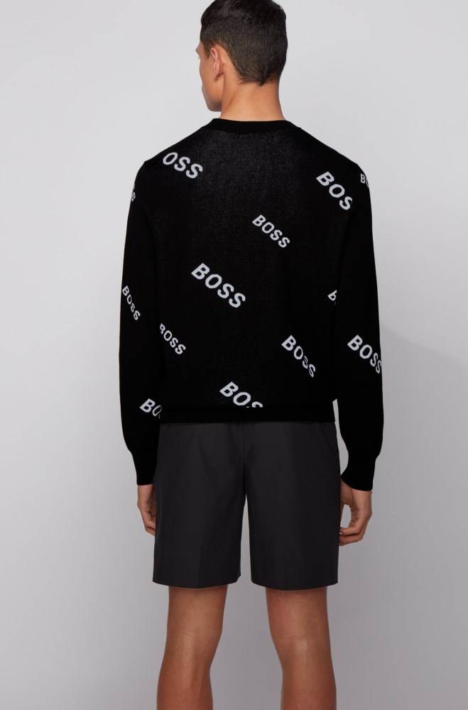 Hugo Boss Bomull sweater Svarte | tfQpJaTv