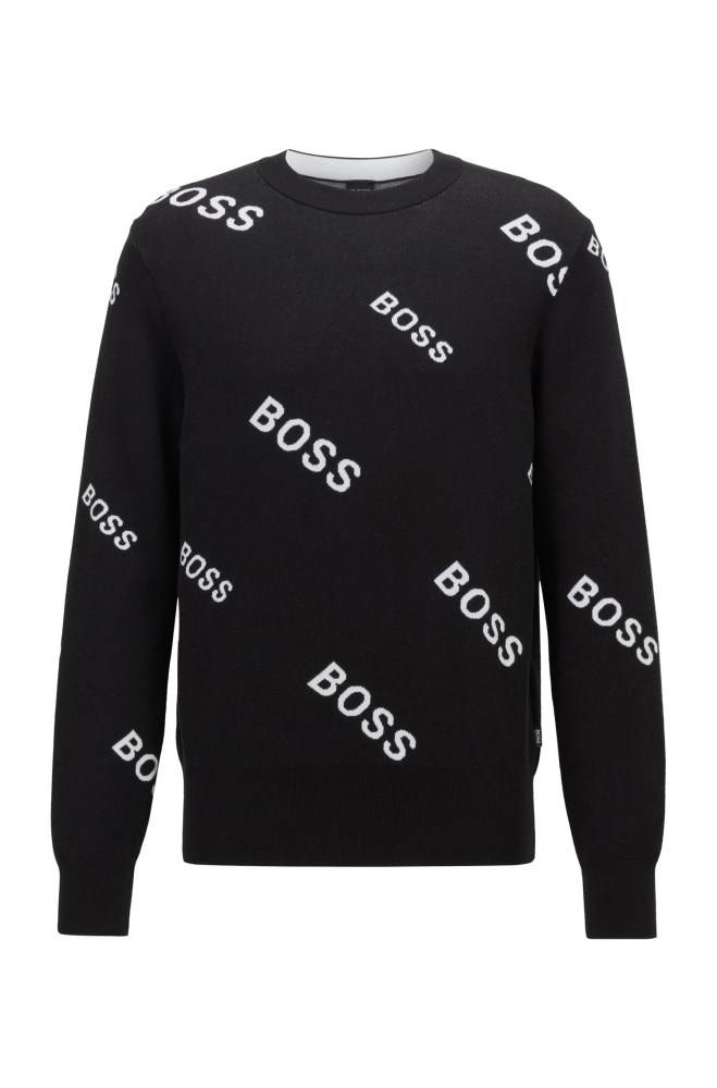 Hugo Boss Bomull sweater Svarte | tfQpJaTv