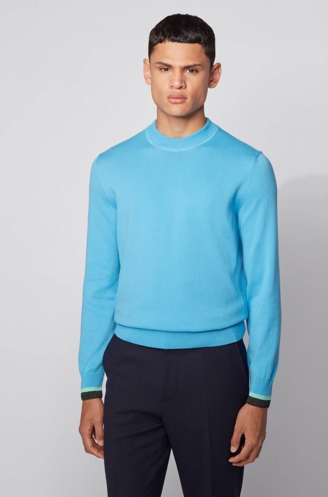 Hugo Boss Bomull sweater Turkis | jLtpaAAT