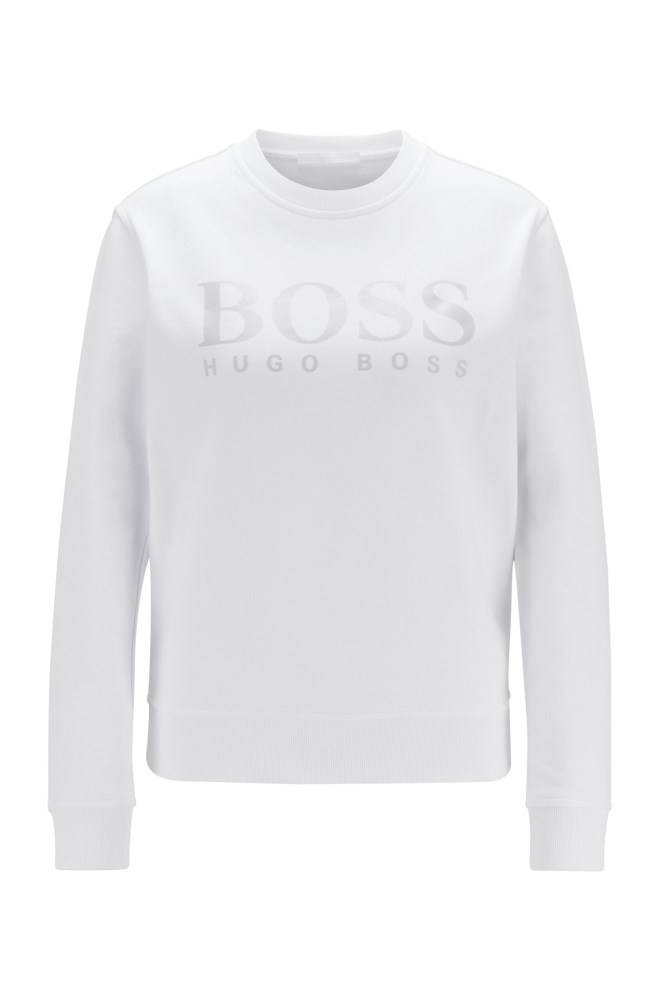 Hugo Boss Bomull-terry sweatshirt Hvite | Mp5kmttJ