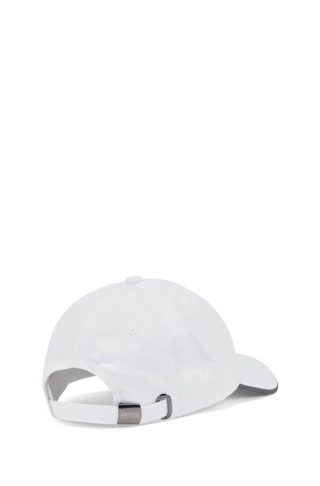 Hugo Boss Bomull-twill cap Hvite | Q4v7h60Y