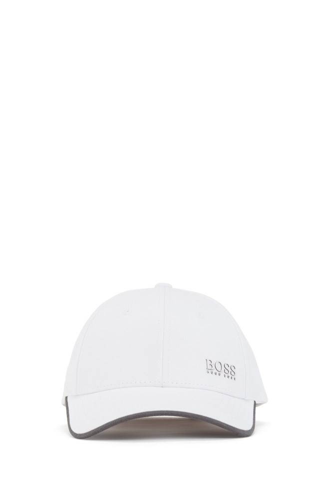 Hugo Boss Bomull-twill cap Hvite | Q4v7h60Y