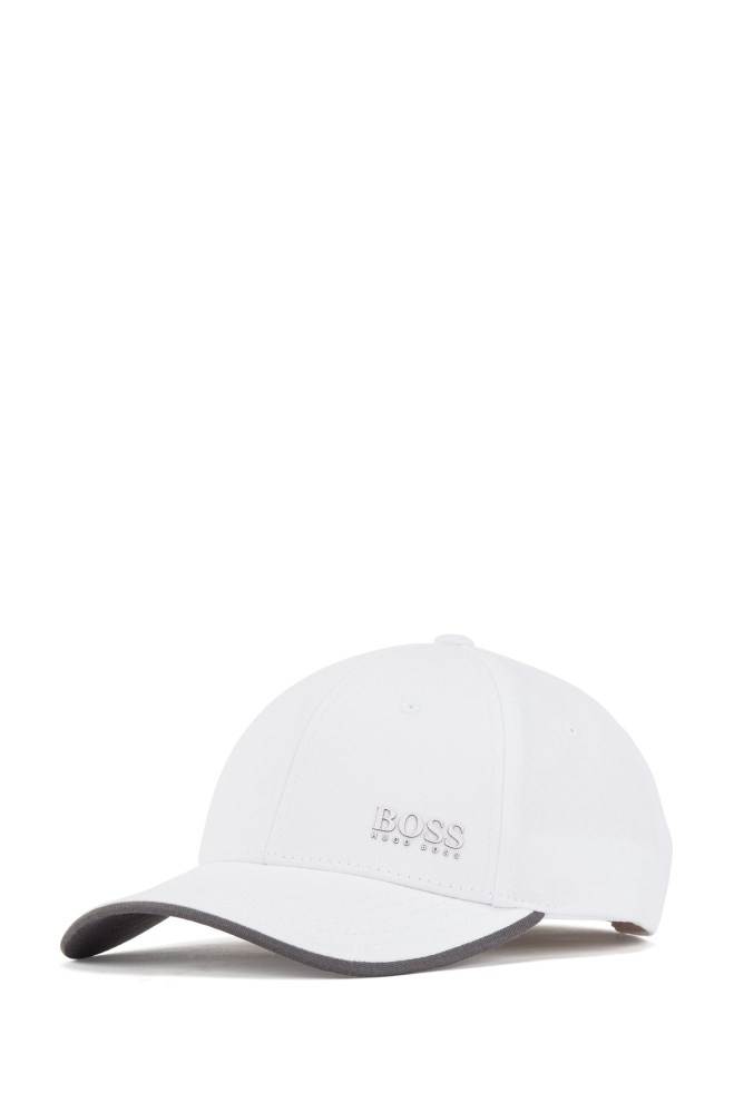 Hugo Boss Bomull-twill cap Hvite | Q4v7h60Y