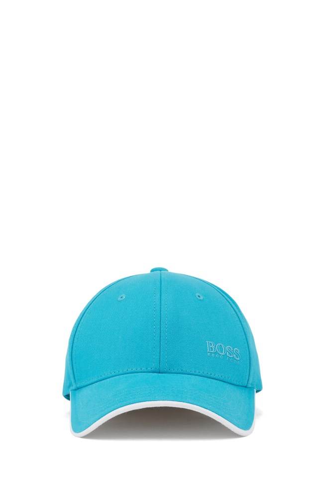 Hugo Boss Bomull-twill cap Lyse Blå | IUWbnE9J