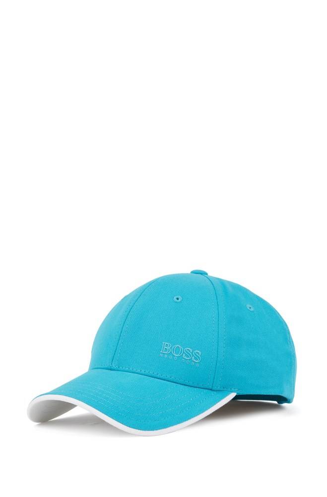 Hugo Boss Bomull-twill cap Lyse Blå | IUWbnE9J