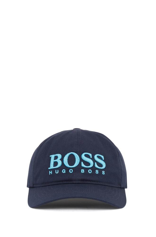 Hugo Boss Bomull-twill cap Mørke Blå | QTnawZeU