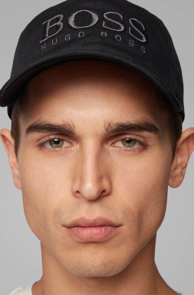 Hugo Boss Bomull-twill cap Svarte | cimfv7nD