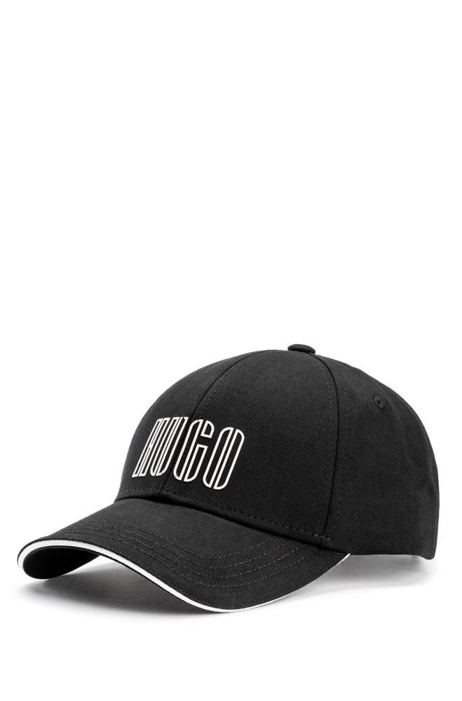 Hugo Boss Bomull-twill cap Svarte | nuyXFbqJ