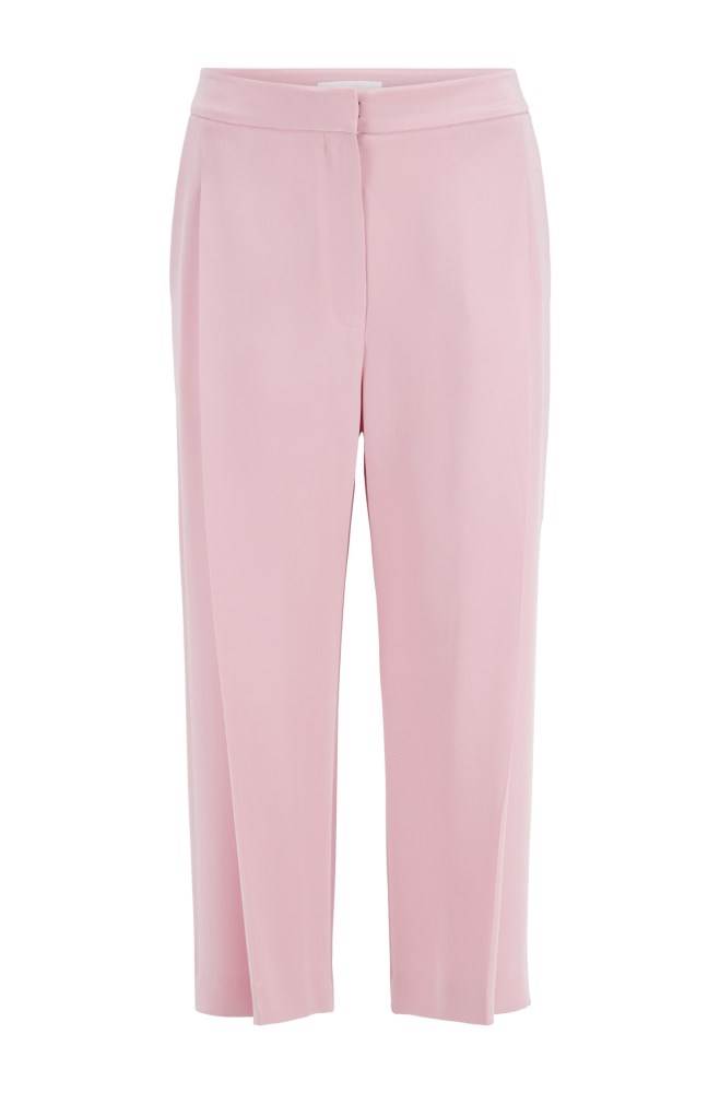 Hugo Boss Brede-leg relaxed-fit silk trousers Lyse Lilla | pv6v92ZU