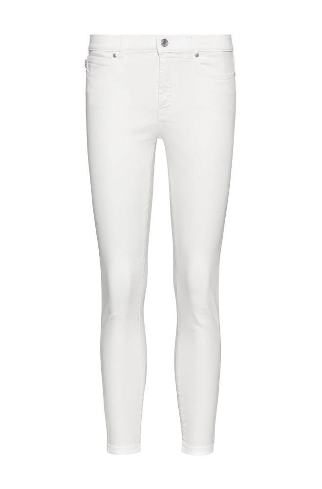 Hugo Boss CHARLIE super-skinny-fit cropped jeans Hvite | Mm4g61Ku