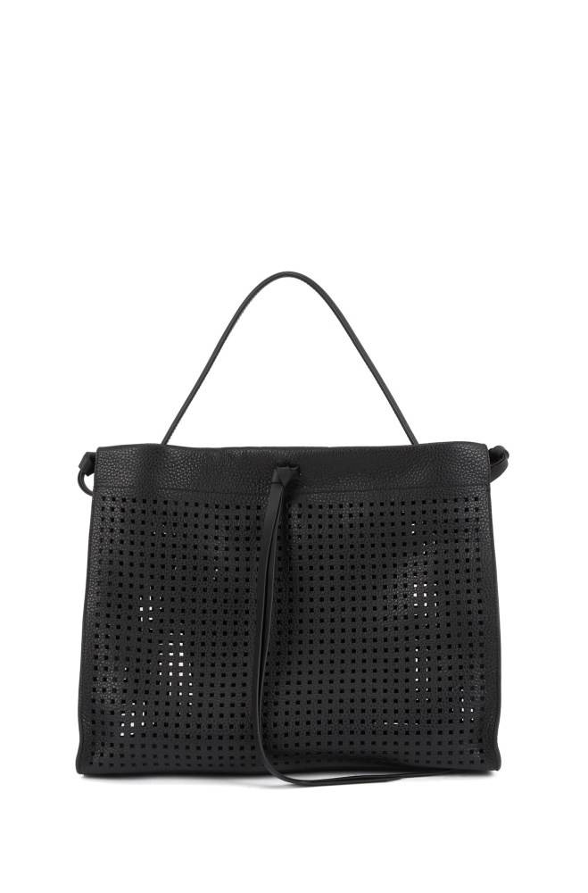 Hugo Boss Calf-leather tote bag Svarte | komZYEE9