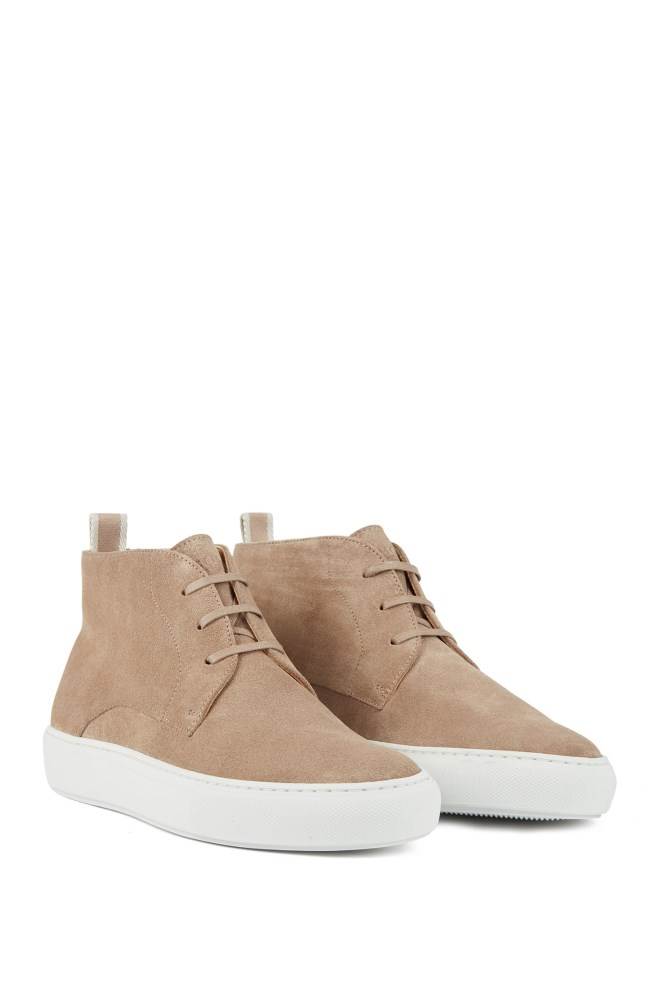 Hugo Boss Calf-suede desert boots Beige | NcQazSdh