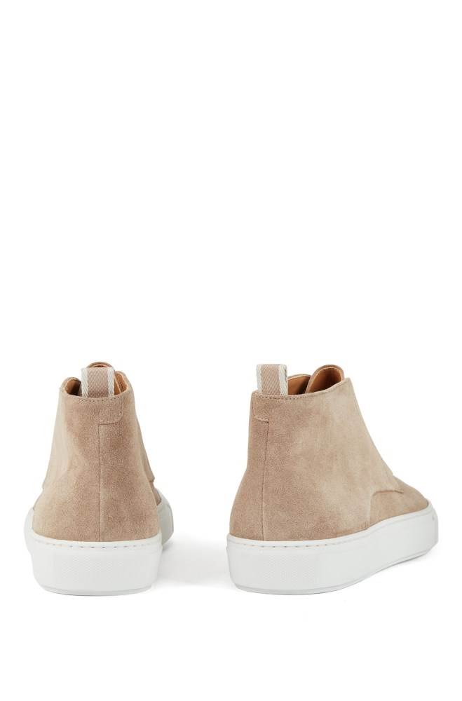 Hugo Boss Calf-suede desert boots Beige | NcQazSdh