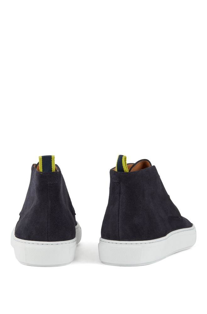 Hugo Boss Calf-suede desert boots Mørke Blå | r1qgwpMK