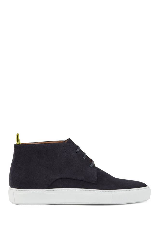 Hugo Boss Calf-suede desert boots Mørke Blå | r1qgwpMK