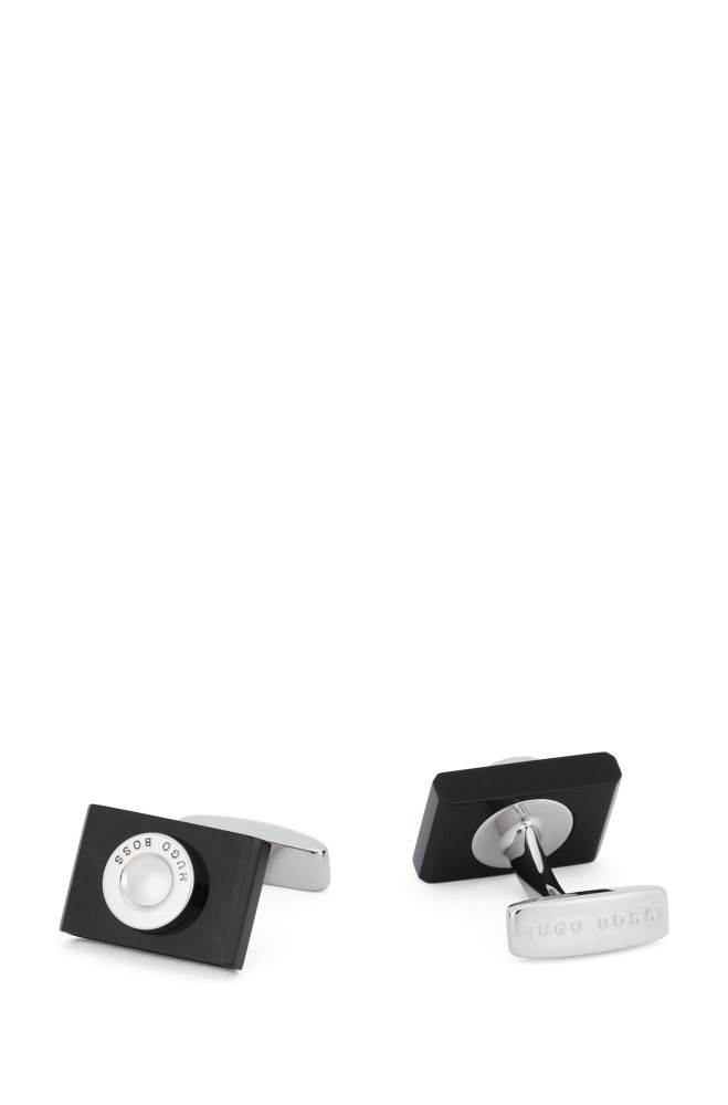 Hugo Boss Camera-shaped cufflinks Svarte | V8efNEIl