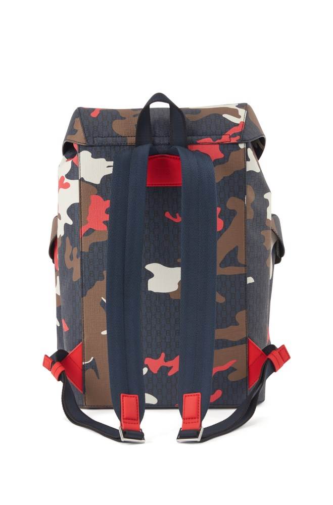 Hugo Boss Camouflage-print backpack Patterned | rFOMptHu