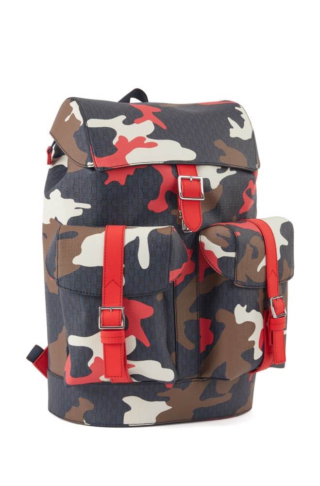 Hugo Boss Camouflage-print backpack Patterned | rFOMptHu