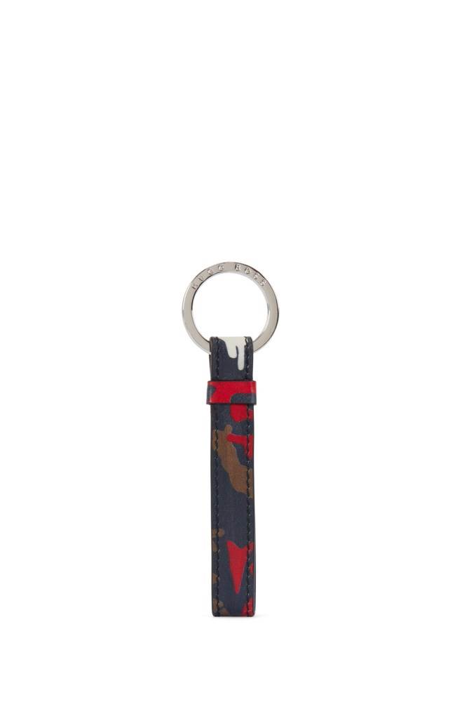 Hugo Boss Camouflage-print leather card holder and key ring set Patterned | wpQc4YlQ