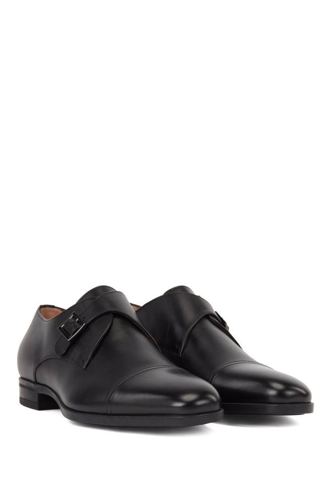 Hugo Boss Cap-toe monk shoes Svarte | mKec07Jc