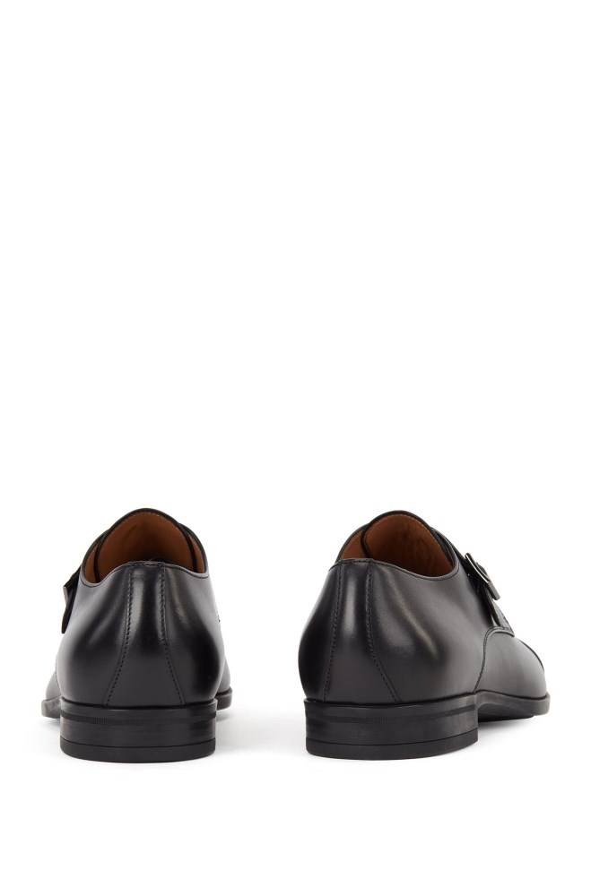 Hugo Boss Cap-toe monk shoes Svarte | mKec07Jc