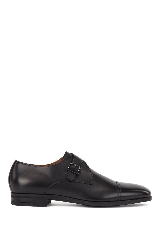 Hugo Boss Cap-toe monk shoes Svarte | mKec07Jc