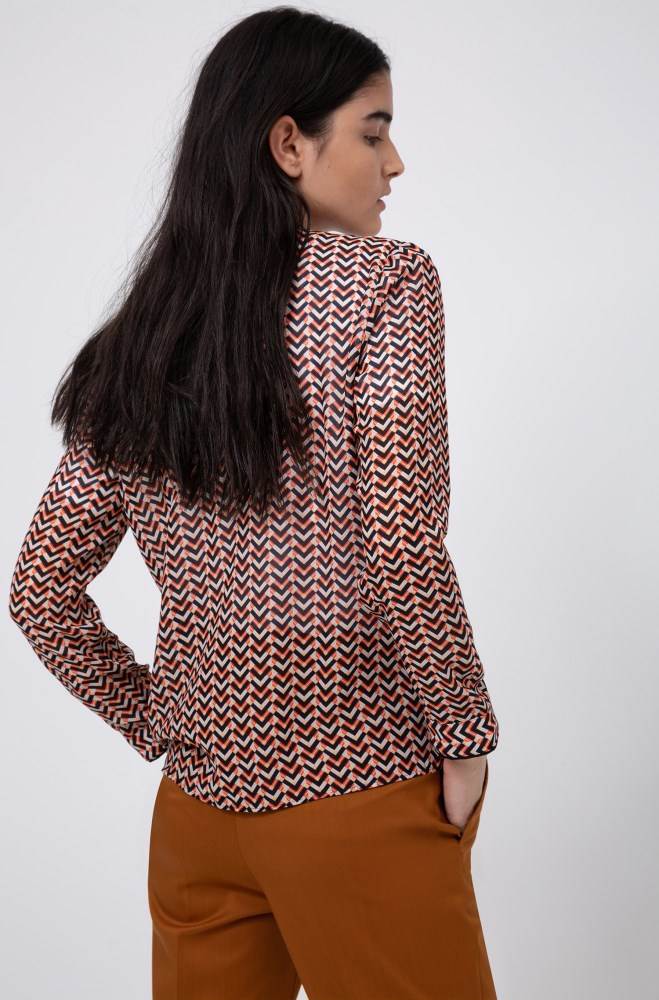 Hugo Boss Chiffon blouse Patterned | QAcgrL56