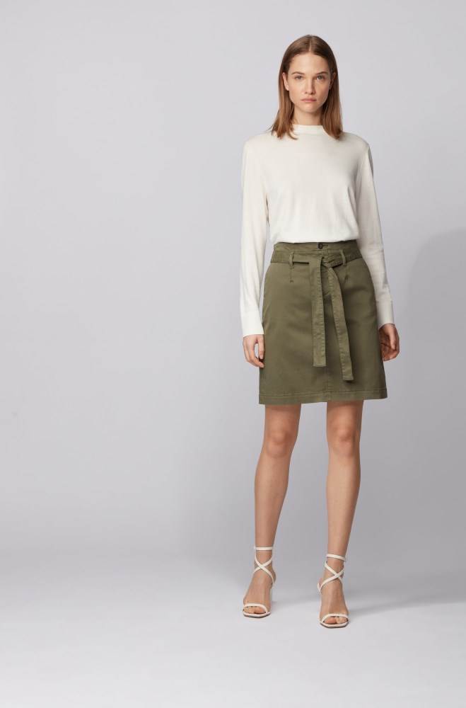 Hugo Boss Chino skirt Khaki | QlFWn0ha