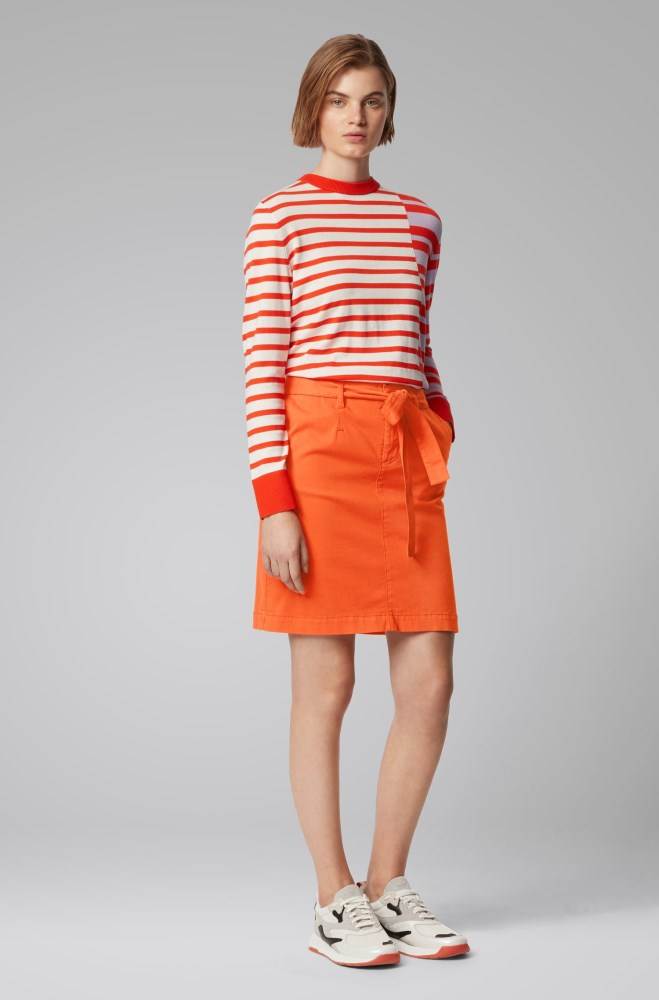 Hugo Boss Chino skirt Oransje | ZbFTuqQx