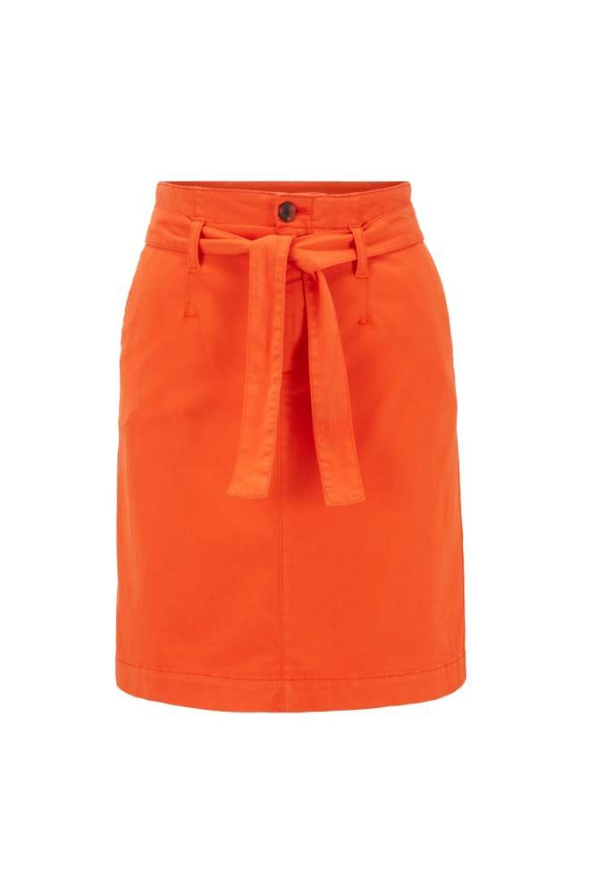 Hugo Boss Chino skirt Oransje | ZbFTuqQx