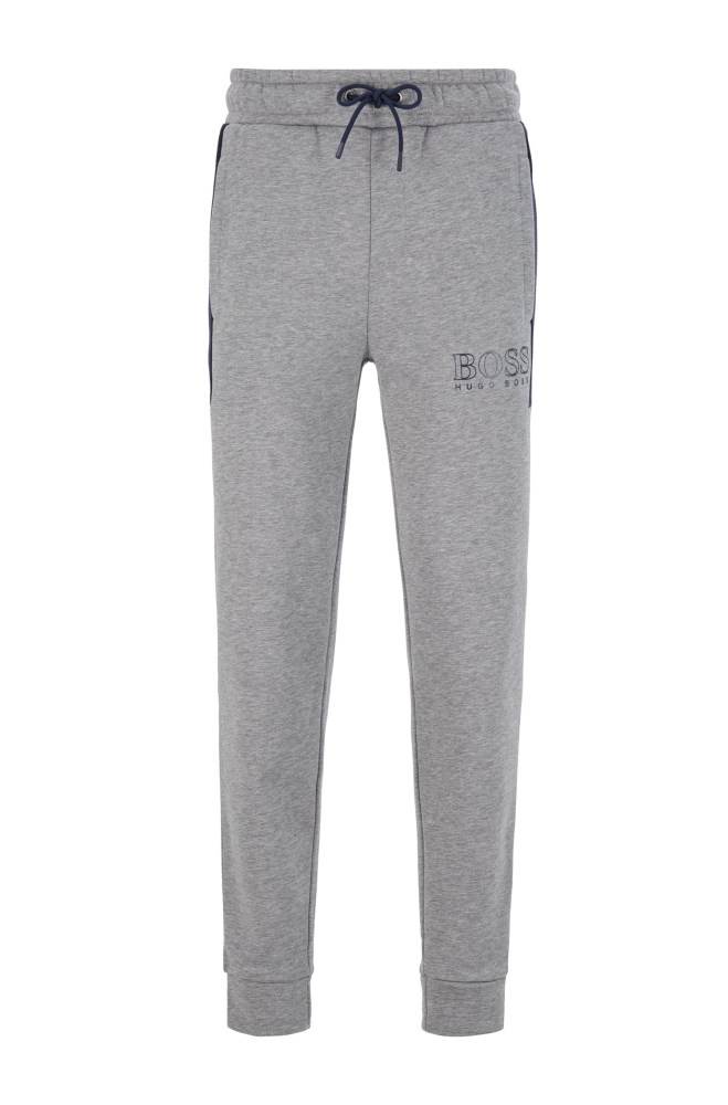 Hugo Boss Colour-block fleece loungewear trousers Mørke Blå | fn9EoZFm