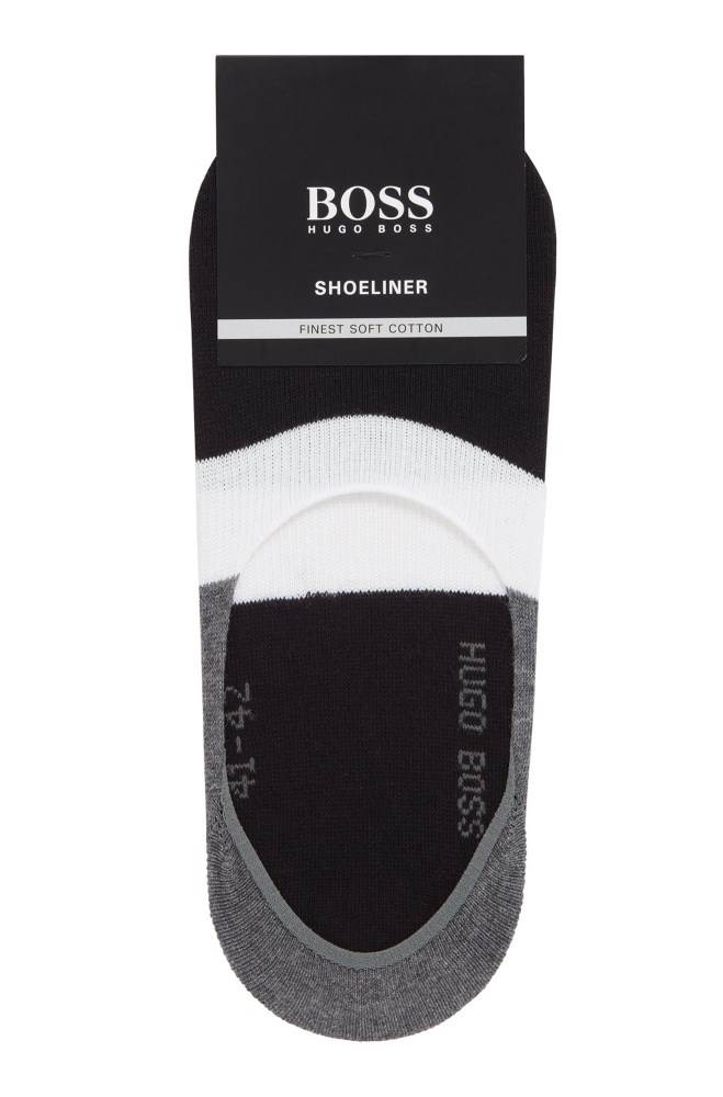 Hugo Boss Colour-block invisible socks Svarte | fdF4SSDc