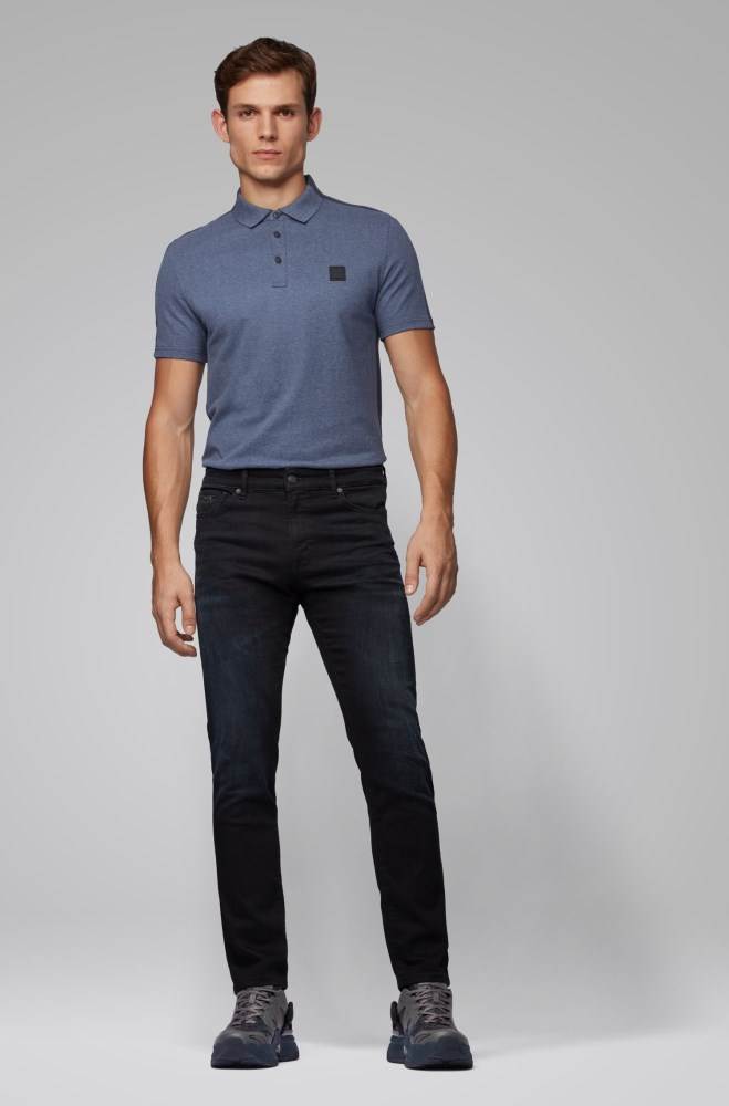 Hugo Boss Colour-block polo shirt Mørke Blå | Vbd7BIkg