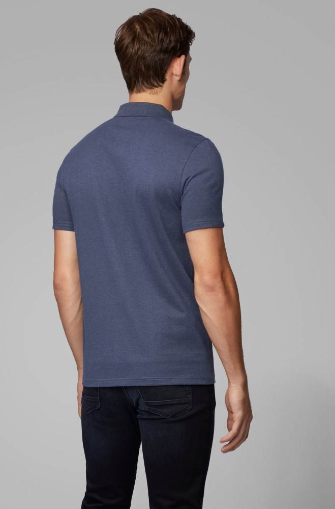 Hugo Boss Colour-block polo shirt Mørke Blå | Vbd7BIkg